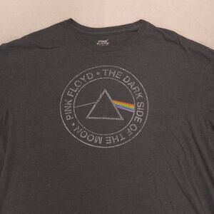 Pink Floyd Band Graphic Short Sleeve Crew Neck T Shirt Mens Size 2XL Gray